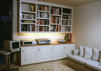 Built-In Bookshelves and Office Storage Cabinet