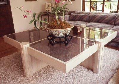 Granite-Topped Coffee Table